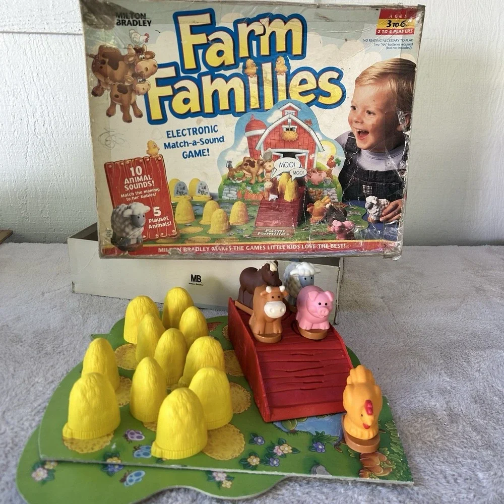 1996 Milton Bradley Farm Families Electronic Match Game WORKS 🐷Complete!